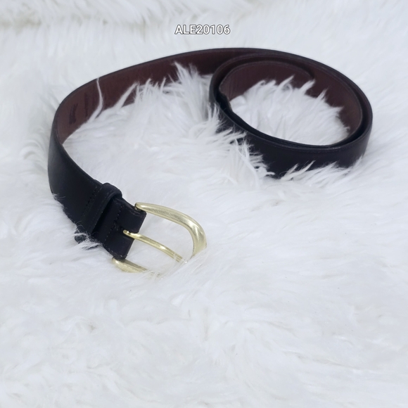 Burberrys Vintage Brown Leather Belt Unisex Size 34 - Picture 3 of 11